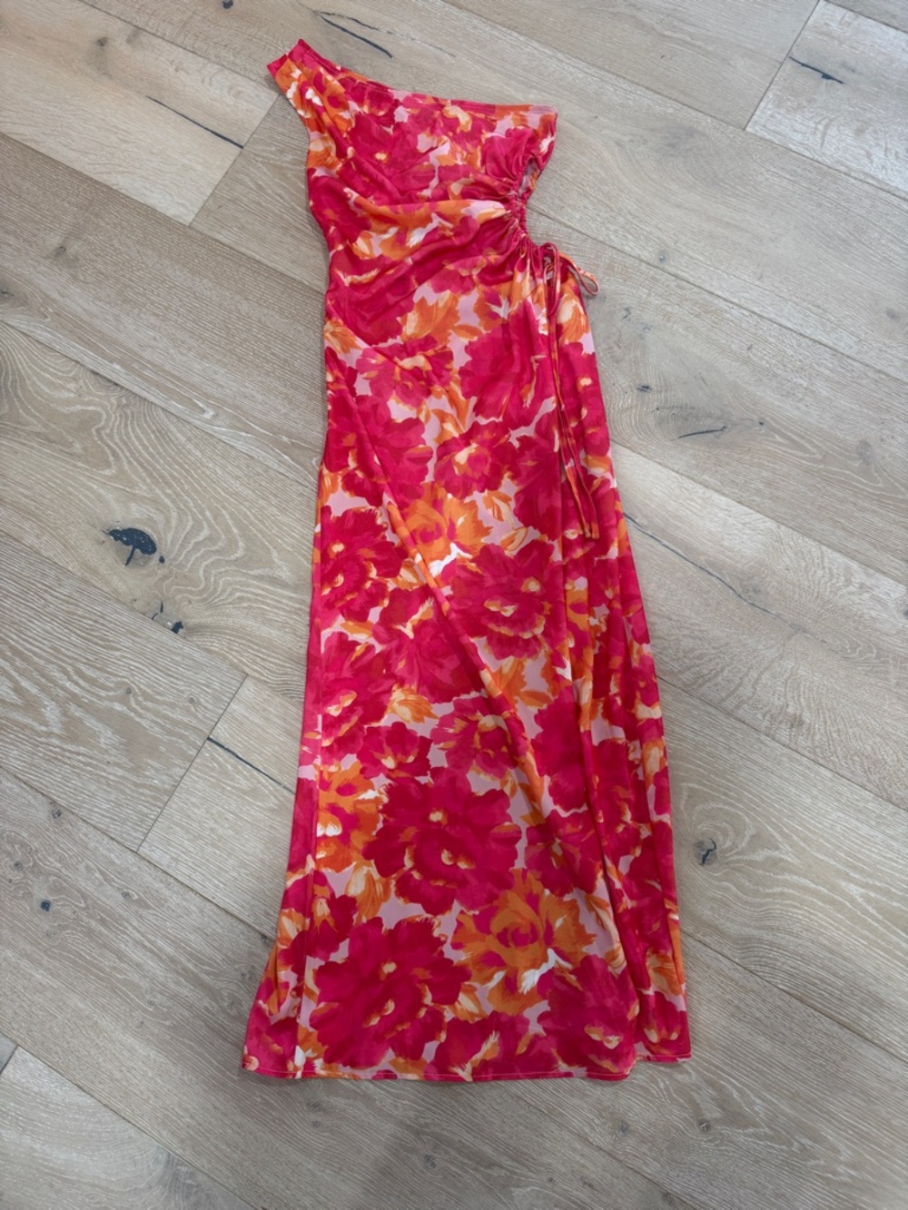 Hello Molly Bright Pink Floral Cutout Maxi Dress - Picture 3 of 4